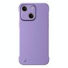 For iPhone 13 mini Frameless Metallic Paint Hybrid PC Phone Case(Deep Purple) - 1