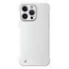 For iPhone 12 Pro Max Frameless Metallic Paint Hybrid PC Phone Case(Space Silver) - 1