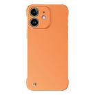 For iPhone 12 mini Frameless Metallic Paint Hybrid PC Phone Case(Orange) - 1