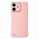 For iPhone 12 mini Frameless Metallic Paint Hybrid PC Phone Case(Rose Gold) - 1