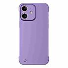 For iPhone 12 mini Frameless Metallic Paint Hybrid PC Phone Case(Deep Purple) - 1