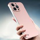 For iPhone 11 Pro Max Frameless Metallic Paint Hybrid PC Phone Case(Rose Gold) - 2