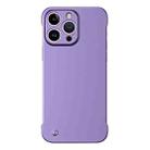 For iPhone 11 Pro Max Frameless Metallic Paint Hybrid PC Phone Case(Deep Purple) - 1