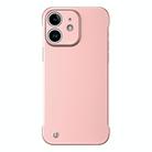 For iPhone 12 Frameless Metallic Paint Hybrid PC Phone Case(Rose Gold) - 1