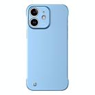 For iPhone 12 Frameless Metallic Paint Hybrid PC Phone Case(Sierra Blue) - 1