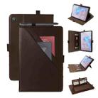 For Samsung Galaxy Tab S6 Lite P610/P615 Horizontal Flip Double Holder Leather Case with Holder & Card Slots & Photo Frame(Brown) - 1