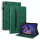 For Samsung Galaxy Tab A9+ Splicing Shockproof Leather Tablet Case(Green) - 1
