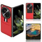 For OPPO Find N3 Litchi Texture Card Slots Back Cover Phone Case(Red) - 1