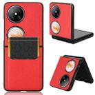 For Huawei Pocket 2 Litchi Texture Card Slots Back Cover Phone Case(Red) - 1