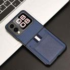 For Huawei nova Flip Litchi Texture Card Slots Back Cover Phone Case(Blue) - 2