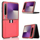 For Huawei Pura X Litchi Texture Card Slots Back Cover Phone Case(Red) - 1