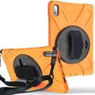 For Huawei Matepad 10.4 inch Shockproof Colorful Silicone + PC Protective Case with Holder & Shoulder Strap & Hand Strap & Pen Slot(Orange) - 1