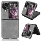 For OPPO Find N3 Flip Litchi Texture Back Cover Phone Case(Grey) - 1