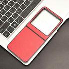 For Tecno Phantom V Flip2 Litchi Texture Back Cover Phone Case(Red) - 2