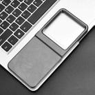 For Tecno Phantom V Flip2 Litchi Texture Back Cover Phone Case(Grey) - 2