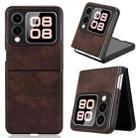 For Huawei nova Flip Litchi Texture Back Cover Phone Case(Brown) - 1