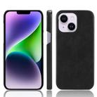 For iPhone 14 Plus Litchi Texture Back Cover Phone Case(Black) - 1