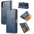 For iPhone 15 Pro Crazy Horse Texture Detachable Horizontal Flip PU Case(Blue) - 1