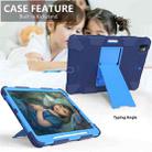 For iPad Pro 12.9 (2018) / (2020) Shockproof Two-Color Silicone Protective Tablet Case with Holder(Dark Blue+Blue) - 3