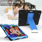 For iPad Pro 12.9 (2018) / (2020) Shockproof Two-Color Silicone Protective Tablet Case with Holder(Black+Blue) - 3