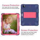 For iPad Pro 12.9 (2018) / (2020) Shockproof Two-Color Silicone Protective Tablet Case with Holder(Dark Blue+Rose Pink) - 5