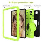 For iPad Pro 12.9 (2018) / (2020) Shockproof Two-Color Silicone Protective Tablet Case with Holder(Black+Green) - 2