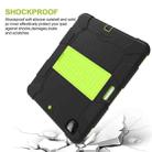 For iPad Pro 12.9 (2018) / (2020) Shockproof Two-Color Silicone Protective Tablet Case with Holder(Black+Green) - 7
