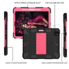 For iPad Pro 12.9 (2018) / (2020) Shockproof Two-Color Silicone Protective Tablet Case with Holder(Black+Rose Pink) - 6