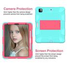 For iPad Pro 12.9 (2018) / (2020) Shockproof Two-Color Silicone Protective Tablet Case with Holder(Mint Green+Rose Red) - 5