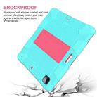 For iPad Pro 12.9 (2018) / (2020) Shockproof Two-Color Silicone Protective Tablet Case with Holder(Mint Green+Rose Red) - 7
