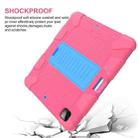 For iPad Pro 12.9 (2018) / (2020) Shockproof Two-Color Silicone Protective Tablet Case with Holder(Rose Red+Blue) - 7