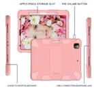 For iPad Pro 12.9 (2018) / (2020) Shockproof Two-Color Silicone Protective Tablet Case with Holder(Rose Gold) - 6