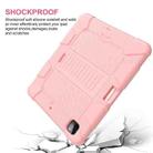 For iPad Pro 12.9 (2018) / (2020) Shockproof Two-Color Silicone Protective Tablet Case with Holder(Rose Gold) - 7