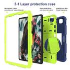 For iPad Pro 12.9 (2018) / (2020) Shockproof Two-Color Silicone Protective Tablet Case with Holder(Dark Blue+Green) - 2