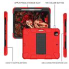 For iPad Pro 12.9 (2018) / (2020) Shockproof Two-Color Silicone Protective Tablet Case with Holder(Red+Black) - 6