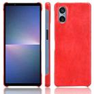 For Sony Xperia 5 V Litchi Texture Back Cover Phone Case(Red) - 1