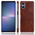 For Sony Xperia 5 V Litchi Texture Back Cover Phone Case(Brown) - 1