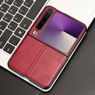 For Huawei Pura X Cow Pattern Sewing Back Cover Phone Case(Red) - 2