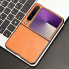 For Huawei Pura X Cow Pattern Sewing Back Cover Phone Case(Yellow) - 2