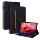 For Lenovo Tab P12 12.7 Splicing Shockproof Leather Tablet Case(Black) - 1