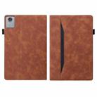 For Lenovo Xiaoxin Pad 11 2025 Splicing Shockproof Leather Tablet Case(Brown) - 3