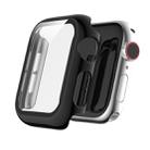 For Apple Watch Series 5 & 4 44mm Full Coverage Plating Glass Case(Black) - 1