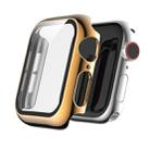 For Apple Watch Series 5 & 4 44mm Full Coverage Plating Glass Case(Rose Gold) - 1