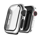 For Apple Watch Series 5 & 4 44mm Full Coverage Plating Glass Case(Silver) - 1