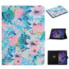 For Samsung Galaxy Tab A9 Flower Pattern Horizontal Flip PU Tablet Case with Sleep / Wake-up Function(Pink Flower) - 1