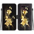 For LG K41s / K51s Crystal Texture Colored Drawing Leather Phone Case(Gold Butterfly Rose) - 1