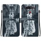 For LG K41s / K51s Crystal Texture Colored Drawing Leather Phone Case(Cat Tiger Reflection) - 1