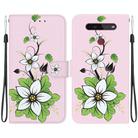 For LG K41s / K51s Crystal Texture Colored Drawing Leather Phone Case(Lily) - 1