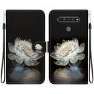 For LG K61 Crystal Texture Colored Drawing Leather Phone Case(Crystal Peony) - 1
