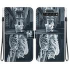 For LG K61 Crystal Texture Colored Drawing Leather Phone Case(Cat Tiger Reflection) - 1